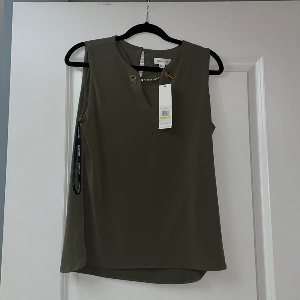Calvin Klein Green Top Size Medium NWT NEVER WORN!